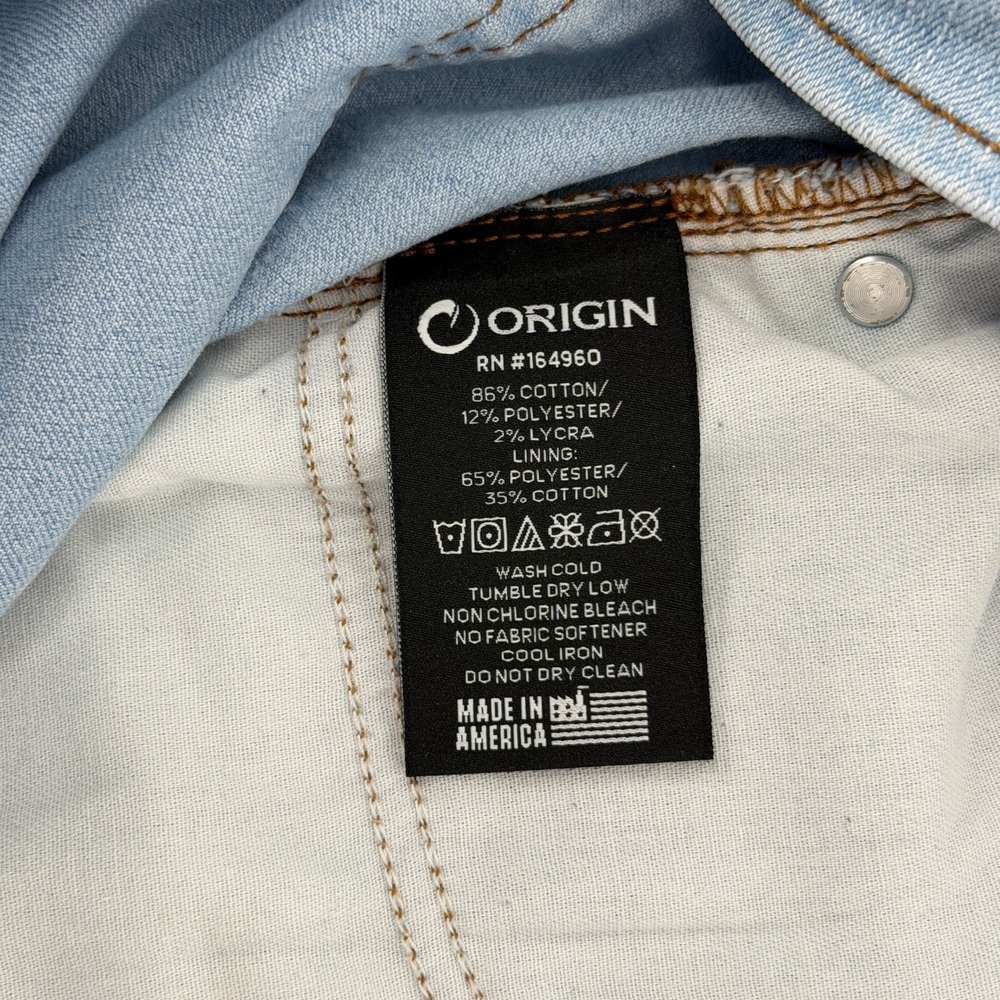 Origin Jeans Mens 40x29 (Tag 36x30) Light Blue Straight Leg Denim Made in USA - Picture 14 of 16